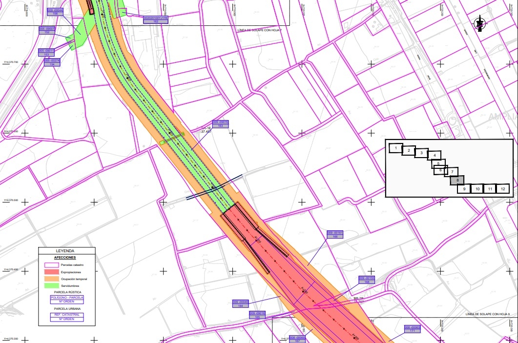 Inicio del suelo expropiado por la CHJ para el proyecto de la Saleta.