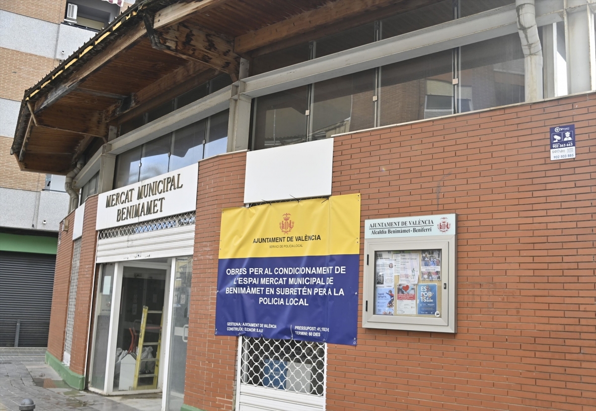 Obras del nuevo sub-retén de Policía Local en Benimàmet. - Foto: AYUNTAMIENTO DE VALÈNCIA