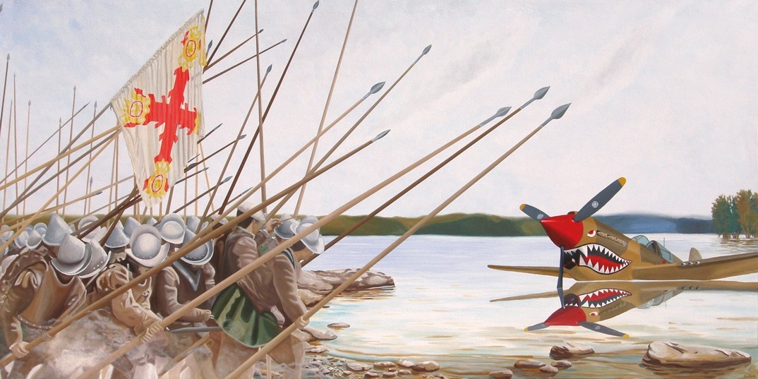 Cantabella se lleva a su mundo de pop art e iconos visuales parte de la historia de España: expone en la galería Babel de Murcia