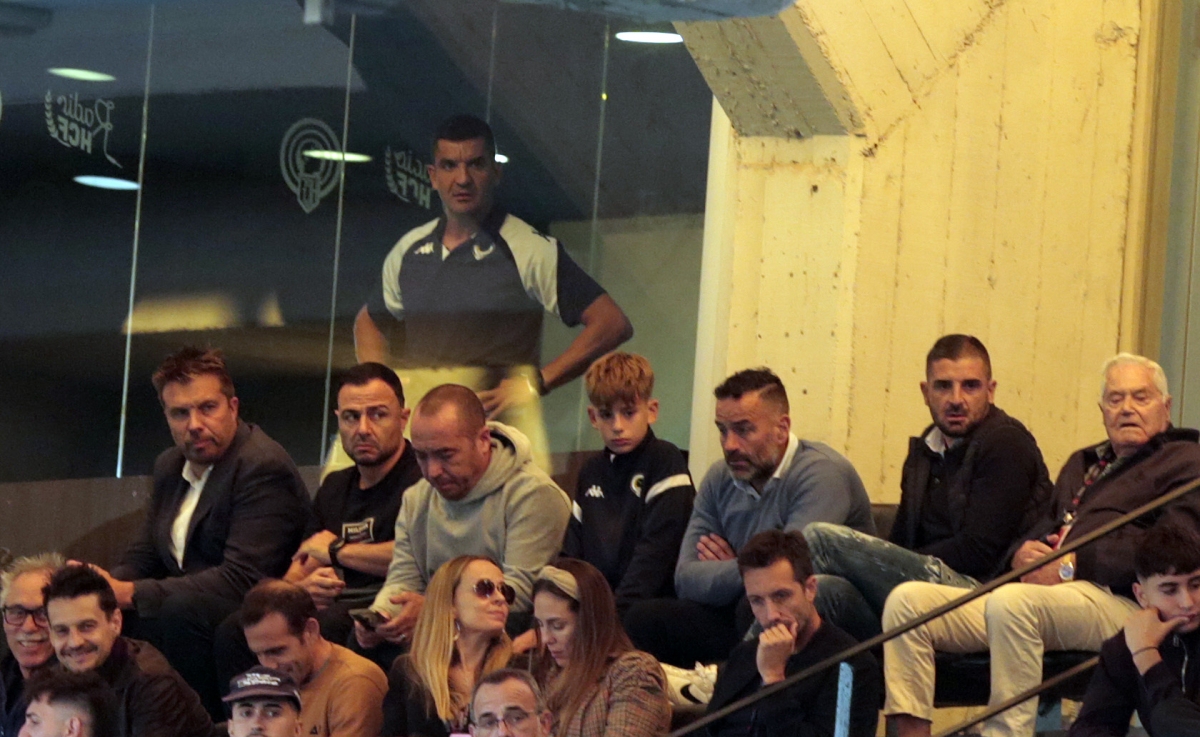 Portillo, Peña y Torrecilla en el palco