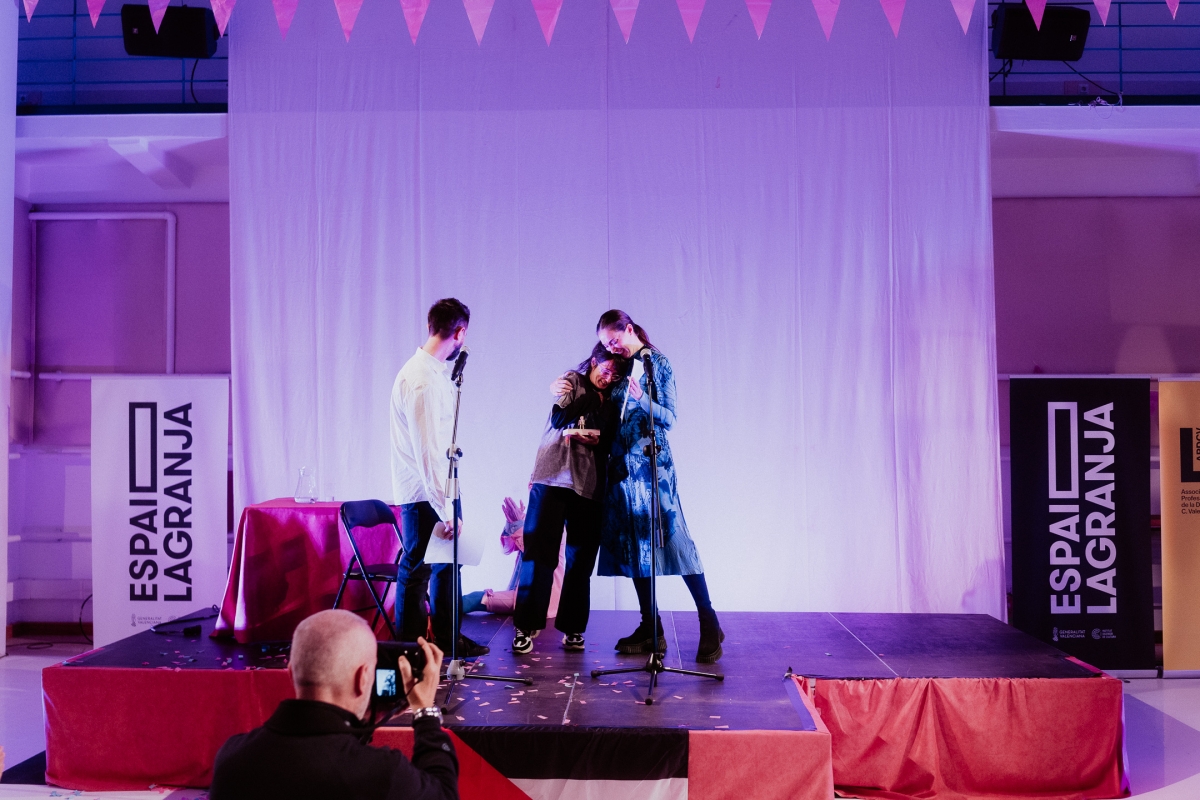 Pere Bodí y Ángela Verdugo durante los Premios APDCV