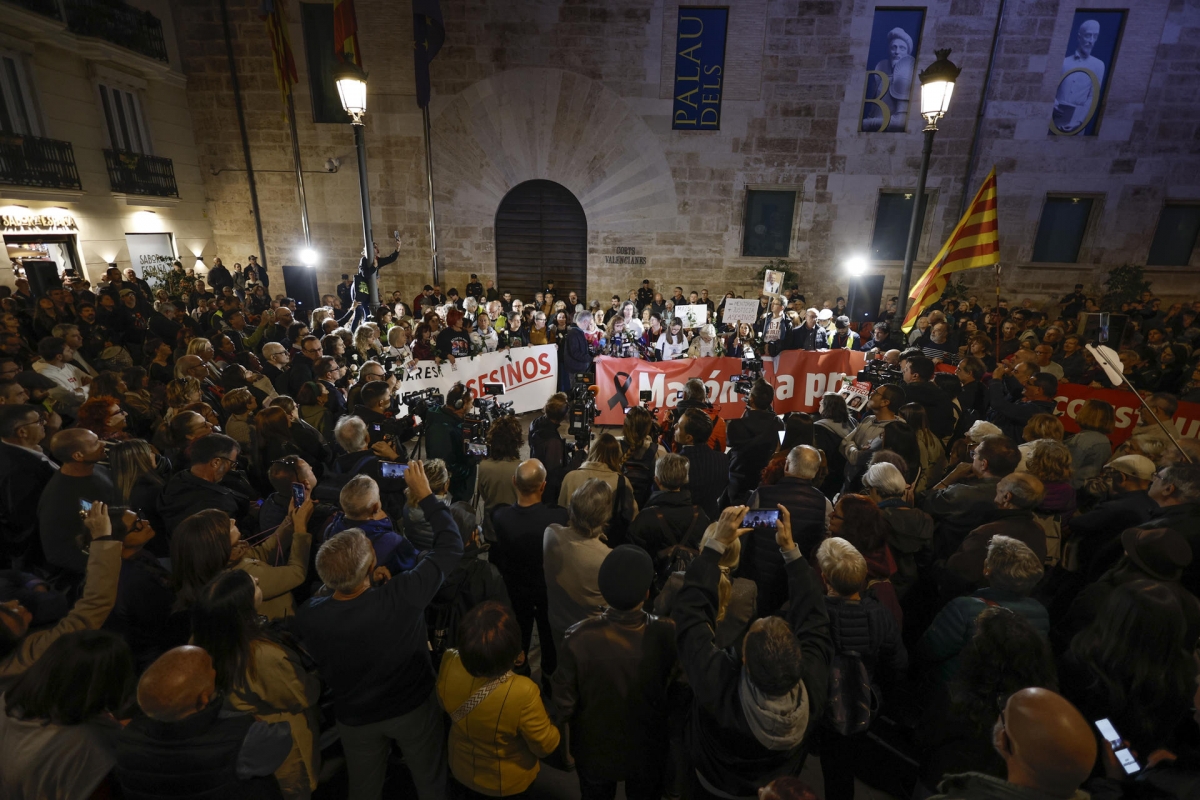 Manifestación en Les Corts.