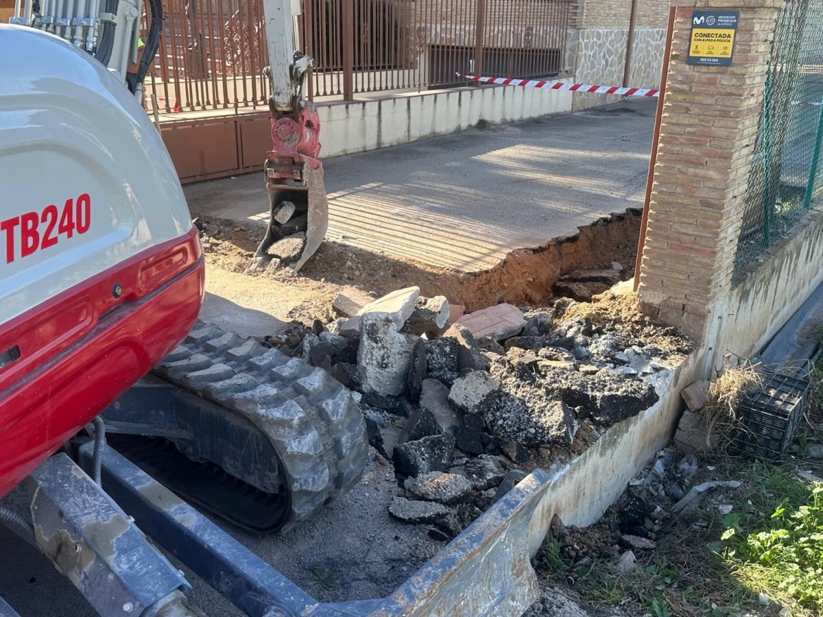 Obras de ampliación de la red de saneamiento en El Esparragal - Foto: AYUNTAMIENTO DE MURCIA