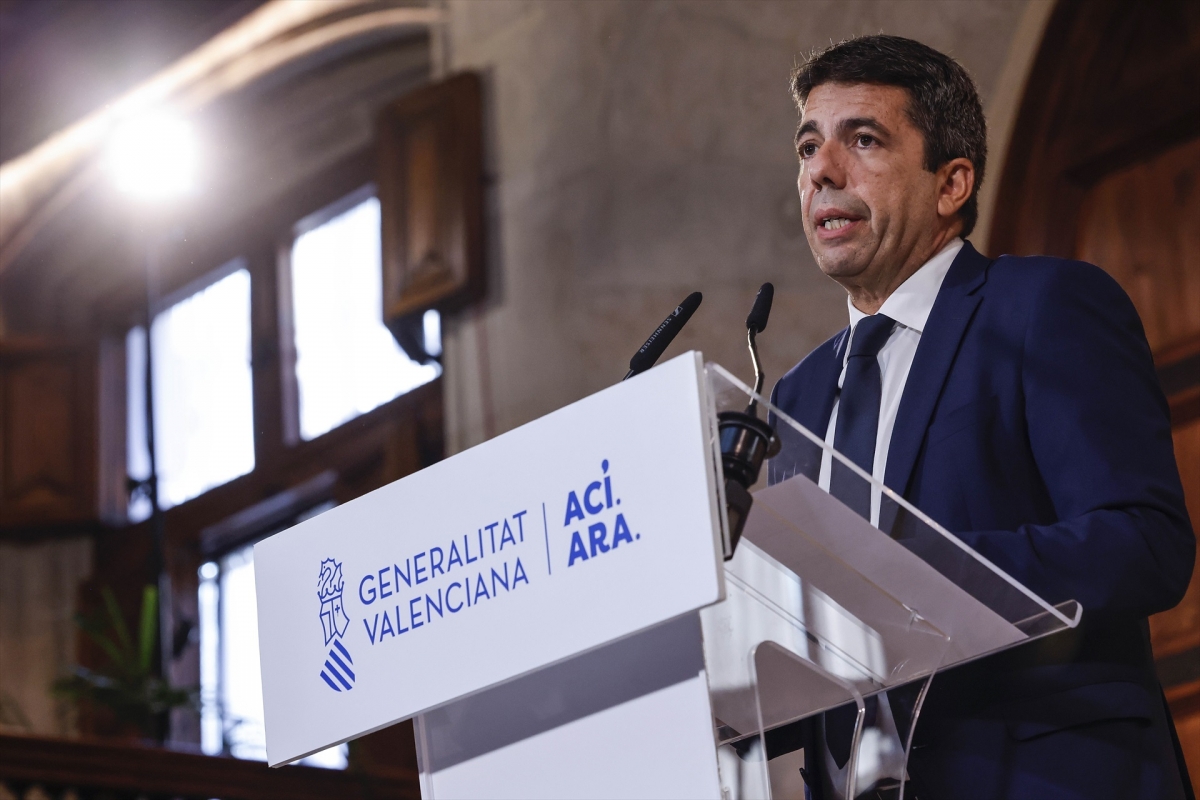 El presidente de la Generalitat valenciana, Carlos Mazón.