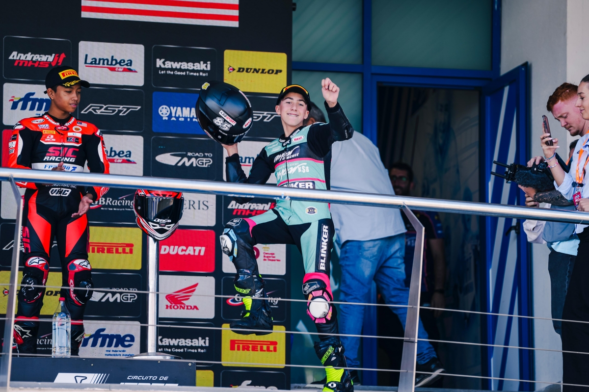 Enzo Zaragoza cierra su temporada de debut en ESBK Talent con victoria en Jerez y un brillante tercer puesto en la general