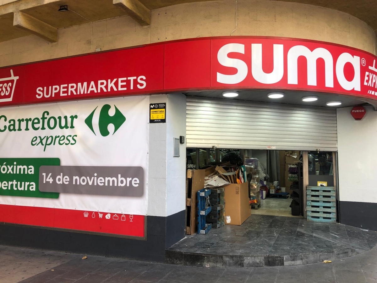 El futuro establecimiento de Carrefour Express en La Rambla de Alicante.