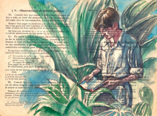 Los personajes del pintor Salvador Torres vuelven a la escuela en la galería LaLuz de Murcia para recuperar 'Las clases perdidas'