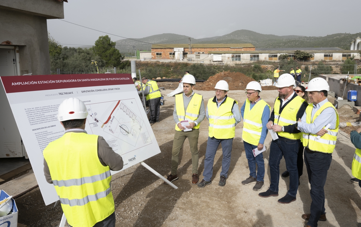 La Diputación avanza en su programa de 14 obras y 9,6 millones de euros en depuradoras de Castellón