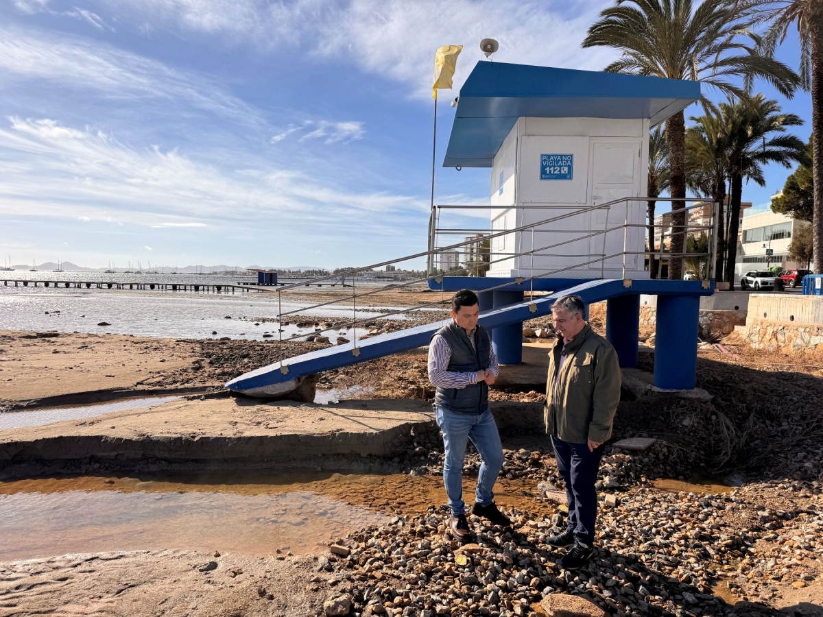 San Javier anuncia acciones judiciales contra el Ministerio por negarse a reparar las playas tras la Dana Alice