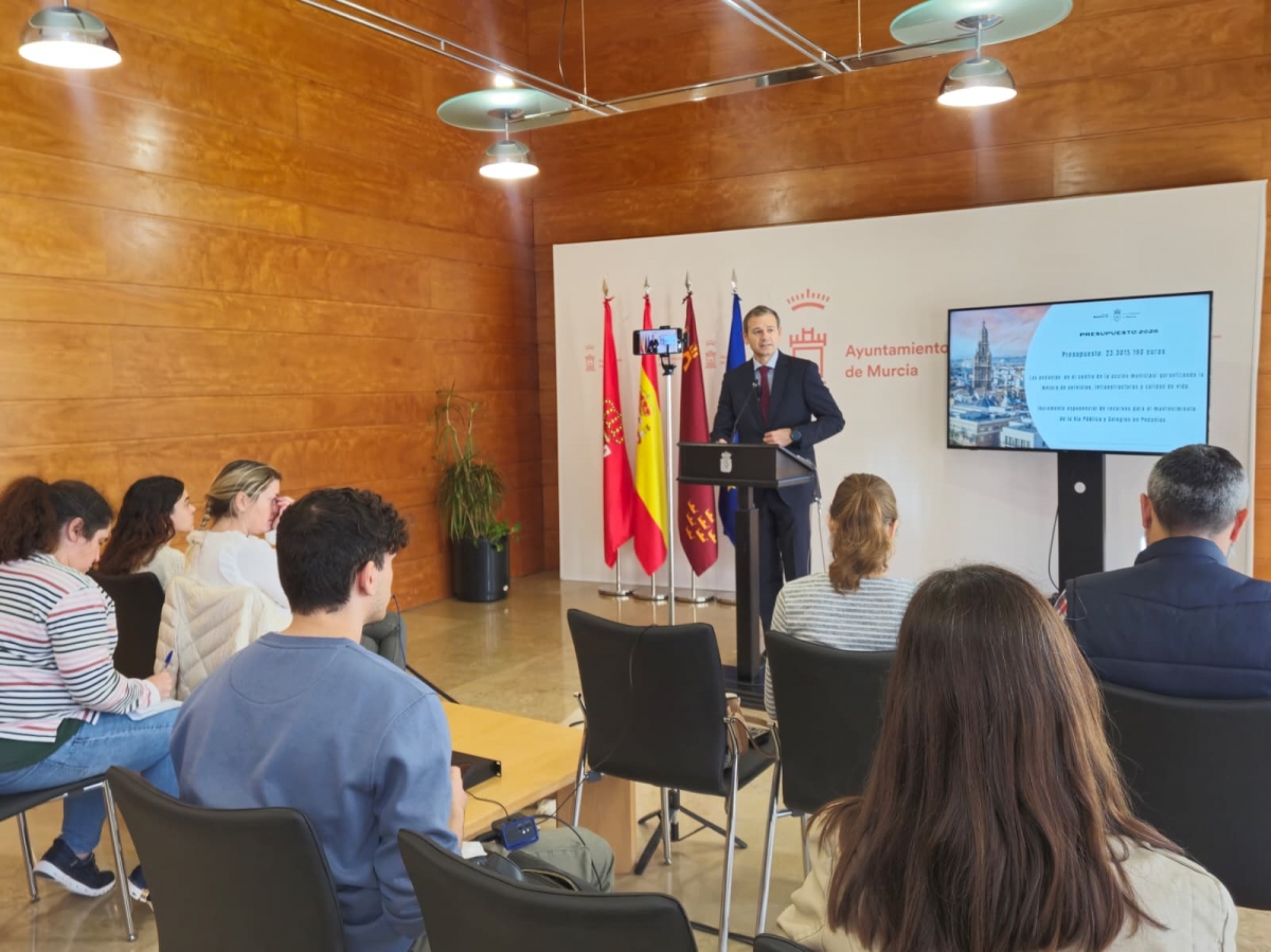 Las pedanías de Murcia recibirán un gasto de 11,7 millones de euros en 2026