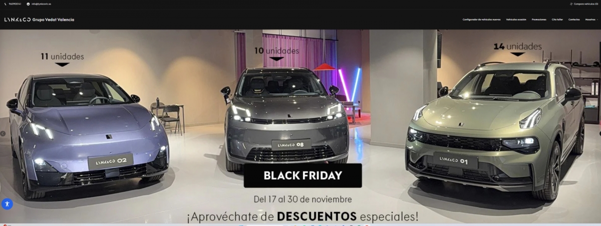 Lynk & Co Grupo Vedat se lanza al Black Friday en Valencia y Gandia hasta el 30 de noviembre