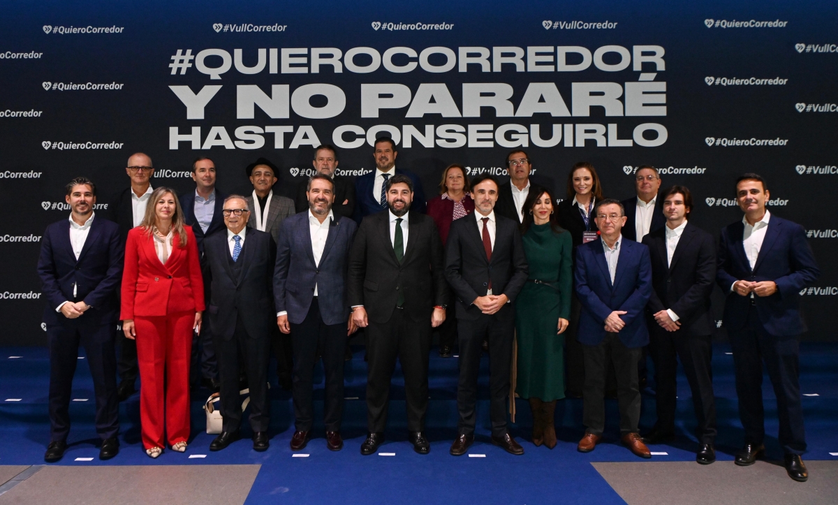Miras pide acelerar las obras del Corredor Mediterráneo en la Región: 