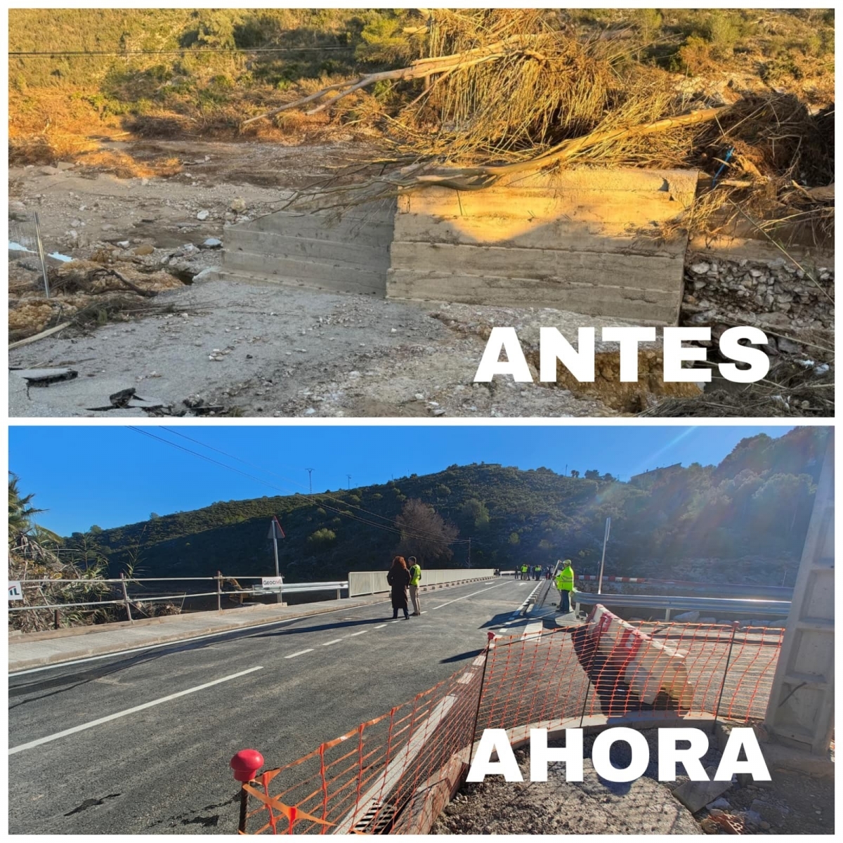 La Generalitat Valenciana abre el nuevo puente del barranco del Murtal en Godelleta con el triple de capacidad