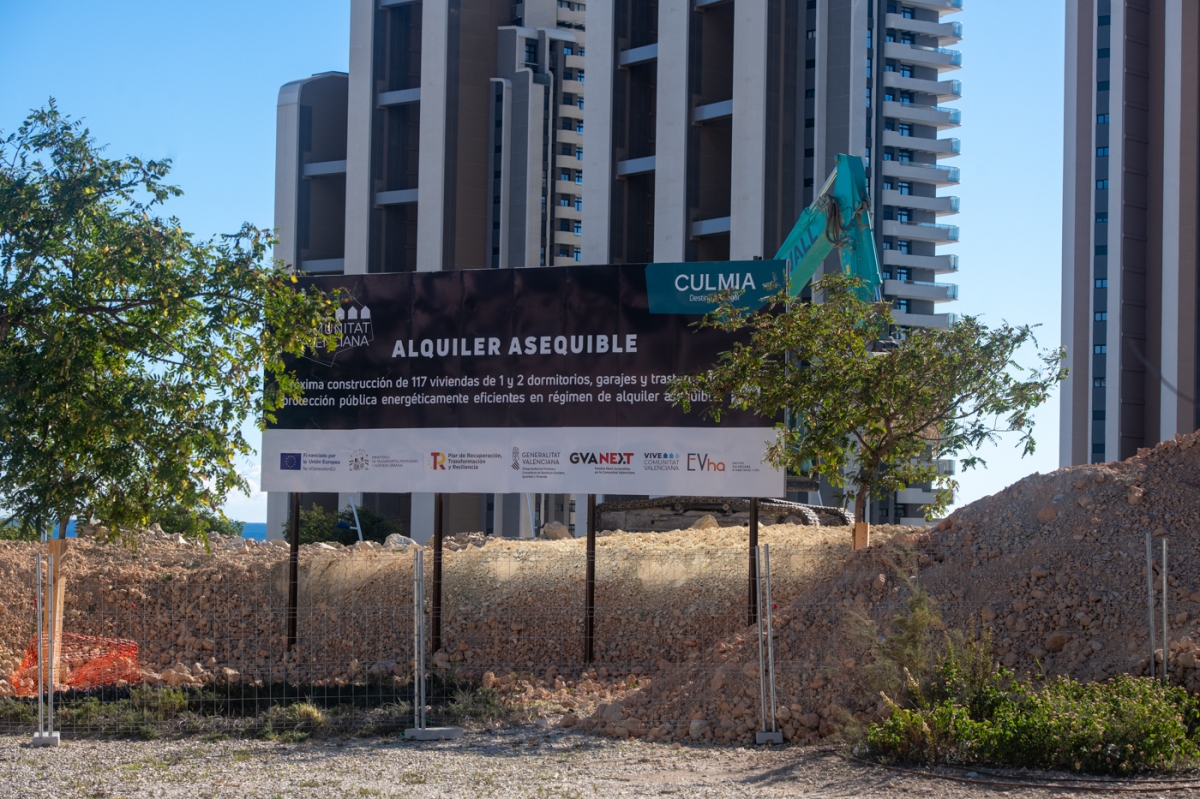 Obras en la parcela.