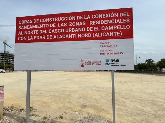 El Campello sigue con la conexión hacia la EDAR: pide ocupar un camino con un colector subterráneo

