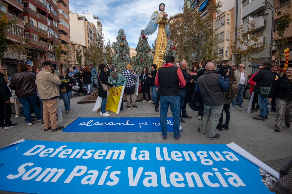 La manifestació pel valencià a Alacant, en imatges  