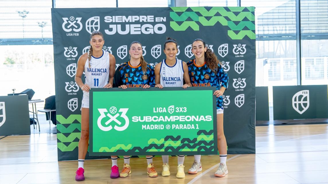 Valencia Basket 3x3 arranca la Liga 3x3 FEB con doble subcampeonato