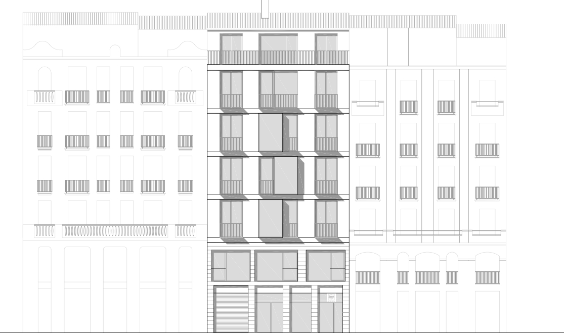 Alzado principal. - Alzado principal.