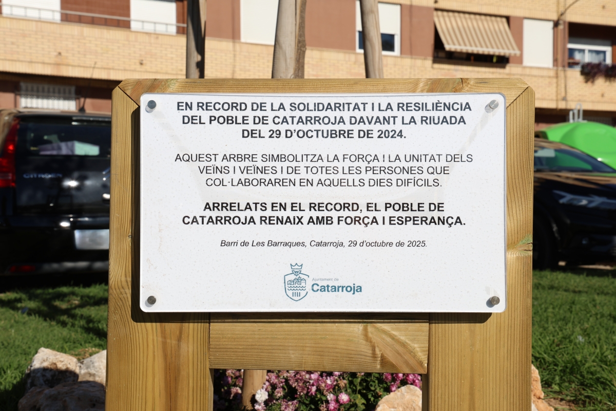 Recuperem les Barraques y el Ayuntamiento de Catarroja organizan un homenaje a víctimas de la Dana y al voluntariado