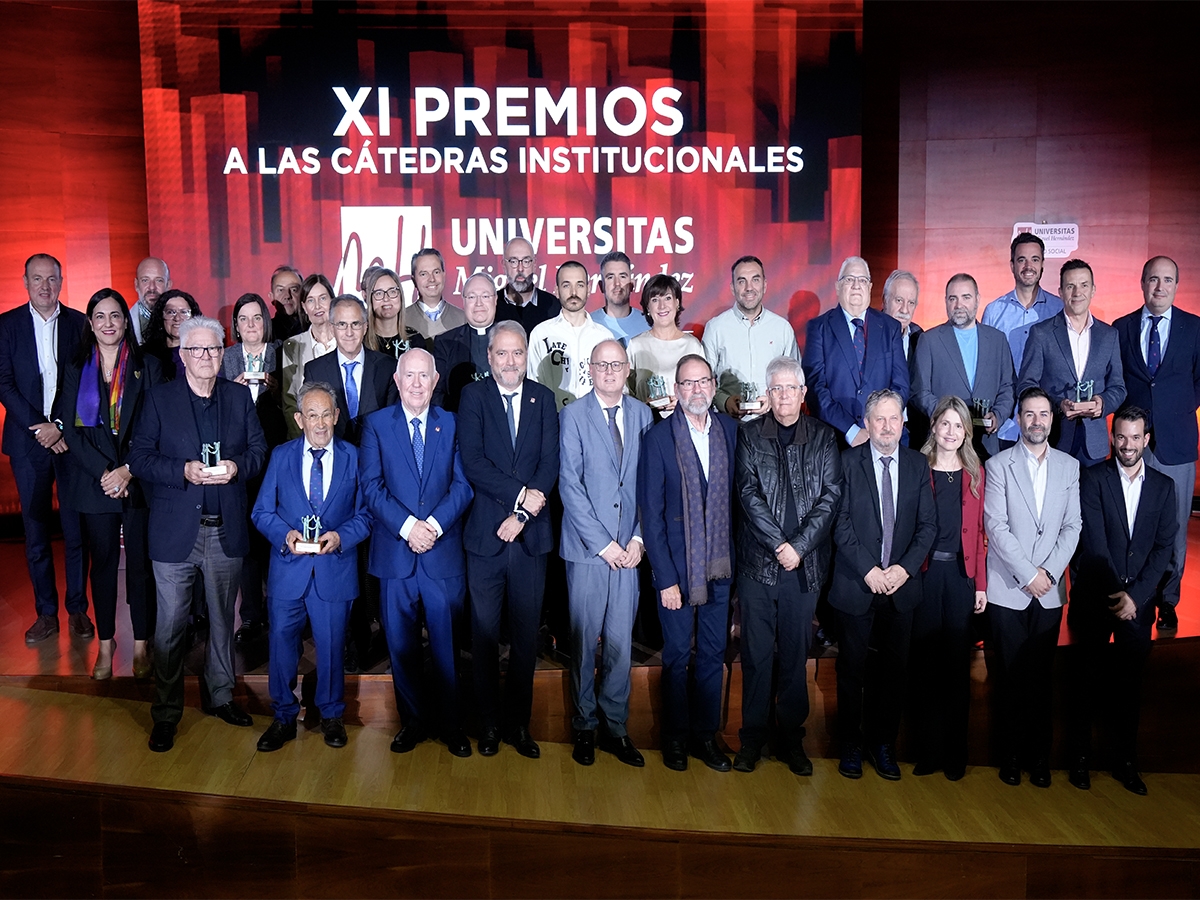 La UMH entrega los galardones de la XI edición de los Premios Cátedras Institucionales 