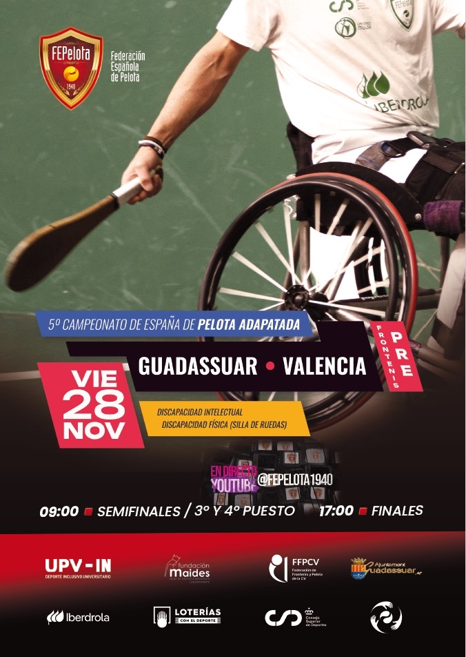 Valencia acoge por primera vez en su historia un torneo nacional de frontenis en silla de ruedas