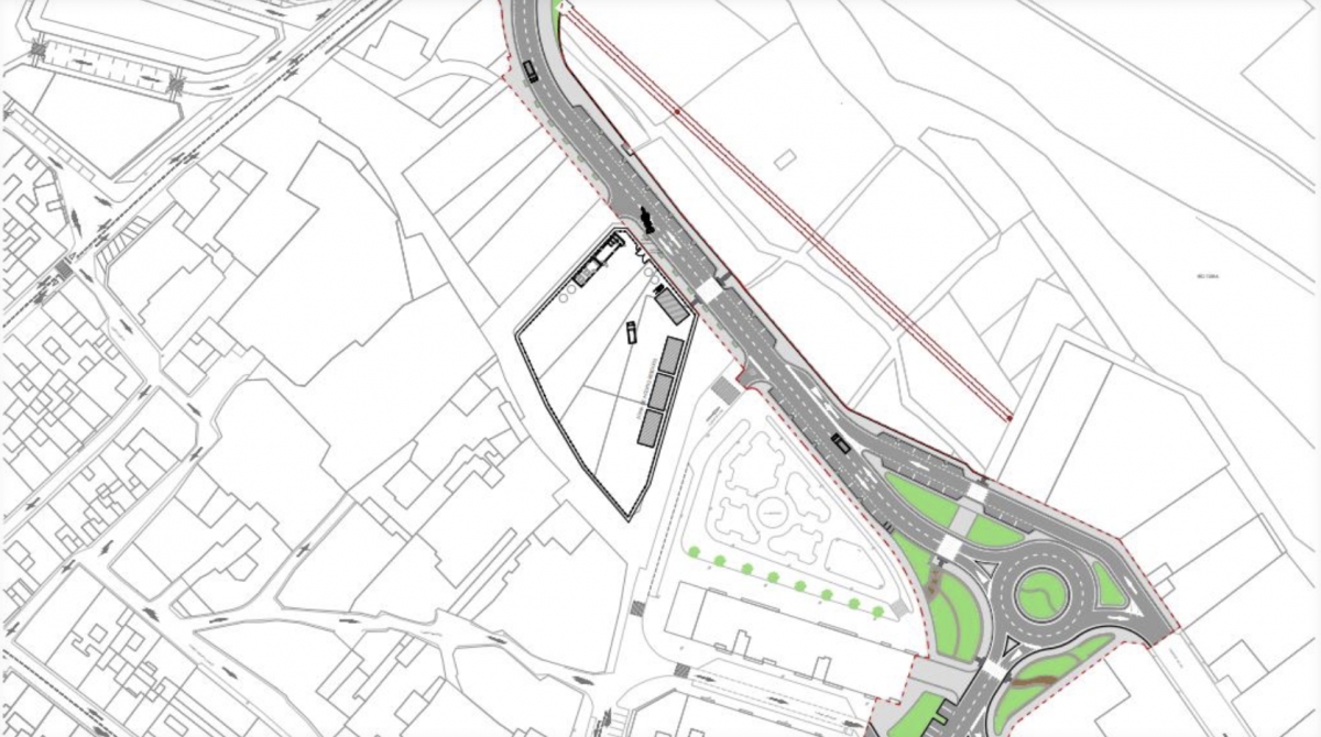 Plano de la Ronda Norte de Manises.