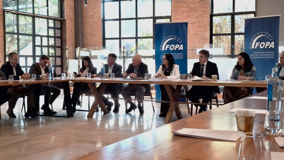 Fopa pide a Pérez Llorca que continúe con la simplificación y más inversión en infraestructuras en la provincia de Alicante