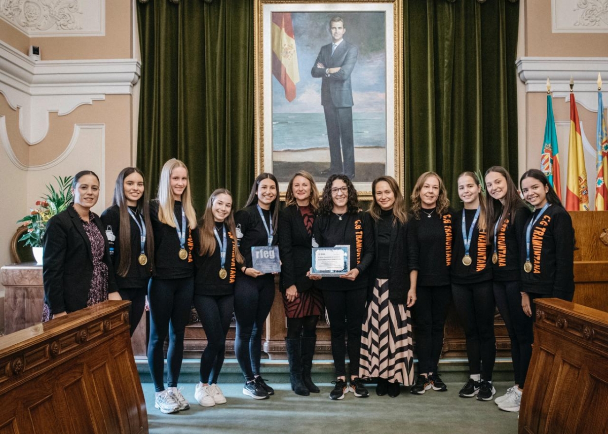 Castelló recibe al Club Gimnàstica Tramuntana tras proclamarse campeón nacional base de conjuntos