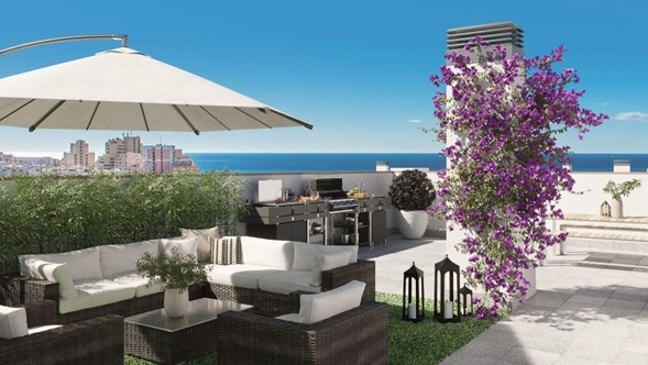 Imagen del residencial de Cívica Homes Amarre, ubicado en el barrio conocido anteriormente como PAU 1 de Alicante - Imagen del residencial de Cívica Homes Amarre, ubicado en el barrio conocido anteriormente como PAU 1 de Alicante