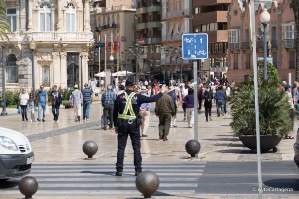 Siete días de restricciones y cortes de tráfico en el centro de Cartagena con motivo de las Fiestas
