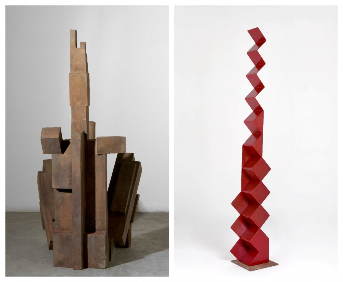 Obras de Miquel Navarro y Alberto Corazón.