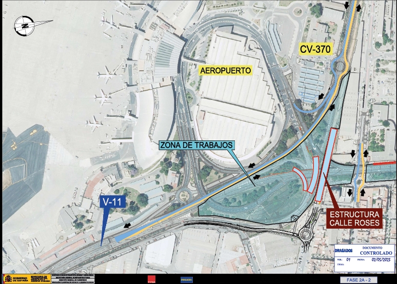 Plano de las obras de la N-220 en Manises. - Foto: AYUNTAMIENTO DE MANISES Plano de las obras de la N-220 en Manises.