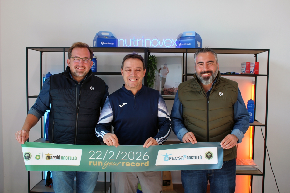 Nutrinovex renueva como patrocinador del Marató bp Castelló y proporcionará más de 5.000 geles energéticos