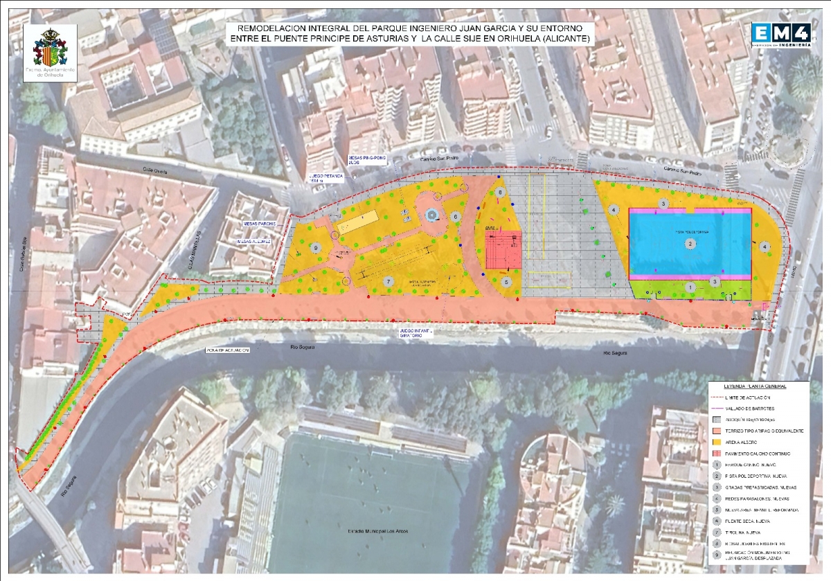 Orihuela impulsa la reforma integral del Parque Ingeniero Juan García, uno de los pulmones verdes del casco urbano