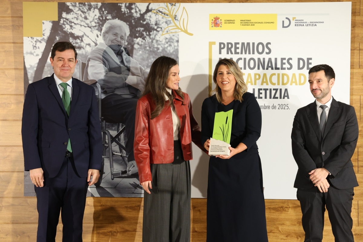 Premio Reina Letizia para Cartagena por integrar la accesibilidad en toda su gestión municipal