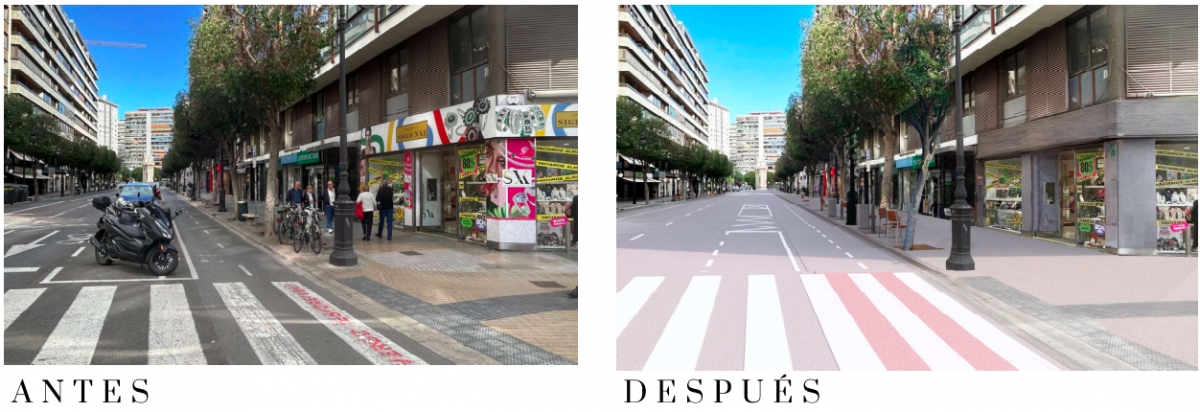 Antes y después de la calle Colón.