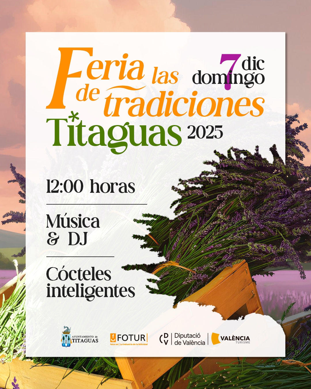 Cartel de la Feria de las Tradiciones en Titaguas, impulsado por Fotur y la Diputación de Valencia.