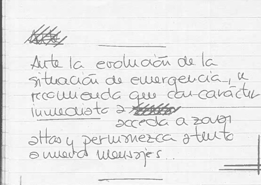 Suárez entrega a la jueza de la Dana el borrador manuscrito de un mensaje en el se recomendaba 