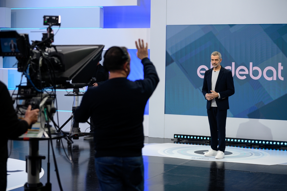 Emisión del programa 'El debat' de À Punt con Toni Cantó