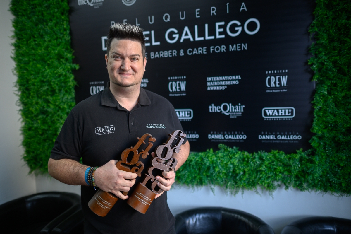 Dani, el hijo de un pastor que es campeón del mundo de peluquería