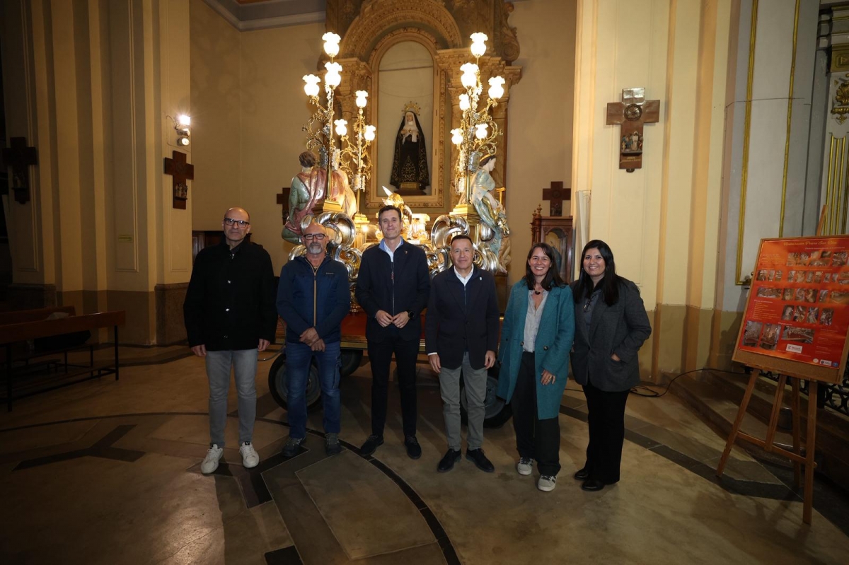 Burriana culmina la restauración de la peana de Sant Blai y garantiza que el patrón volverá a procesionar