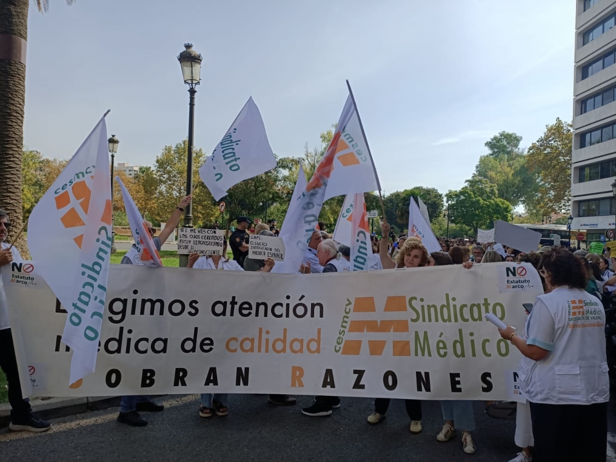 La huelga de médicos por la reforma del Estatuto Marco alcanza cerca del 90% de seguimiento, según el CESM CV