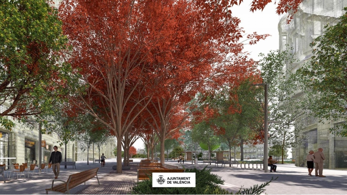 Zona de Marqués de Sotelo. - Foto: AYUNTAMIENTO DE VALÈNCIA Zona de Marqués de Sotelo.