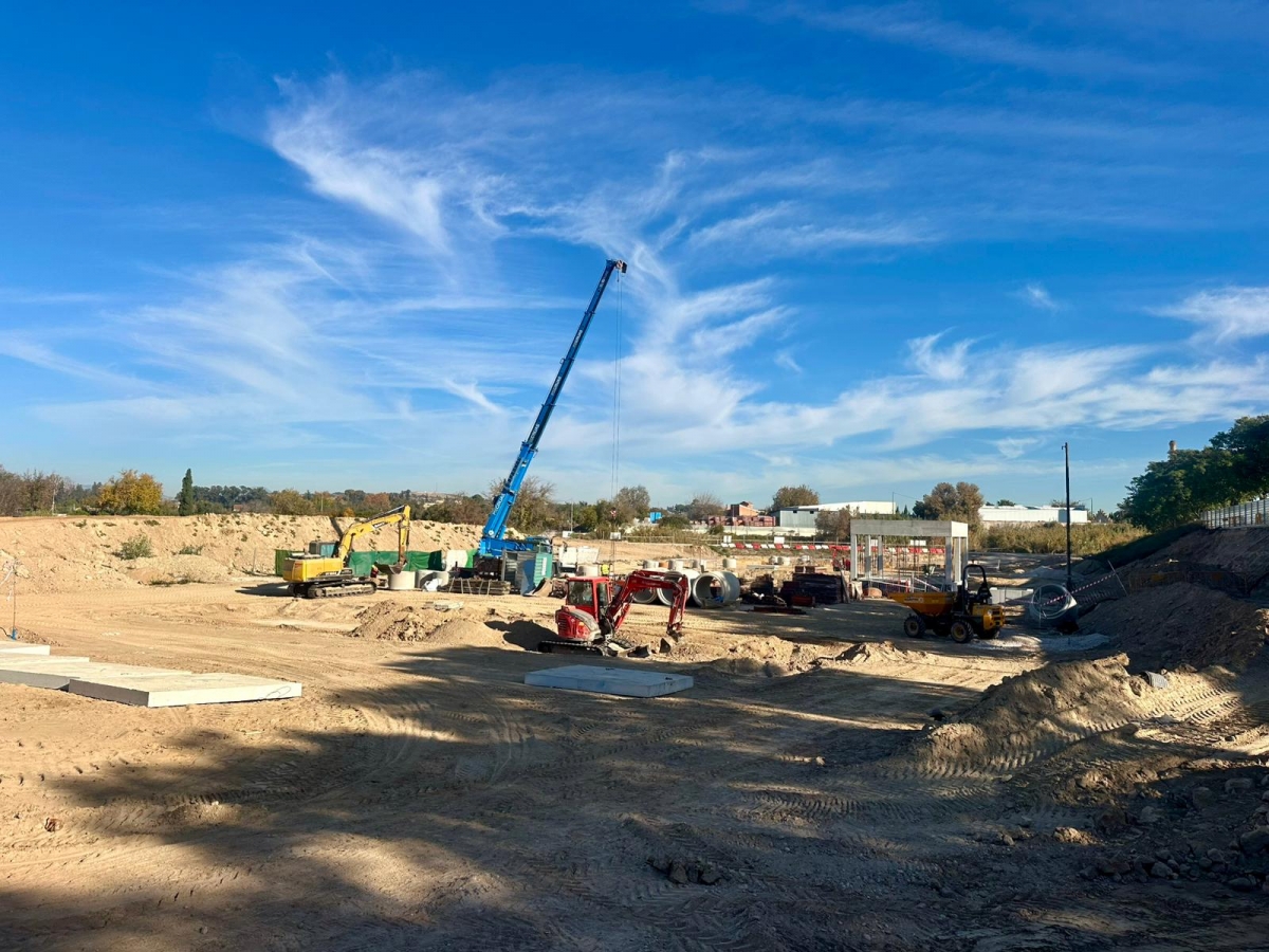 Entran en la recta final las obras del tanque de tormentas que protegerá a Alcantarilla de las lluvias torrenciales