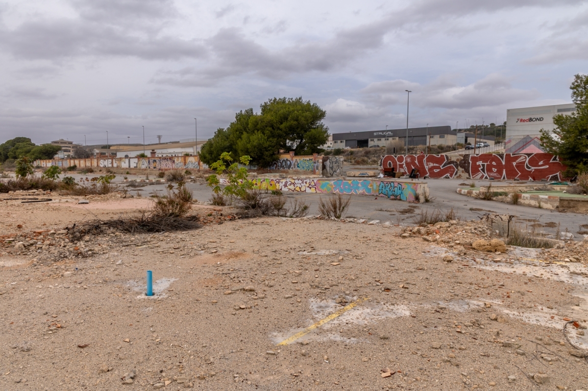Los terrenos de Aguamarga en los que se proyecta la estación de Ontime en Alicante. 