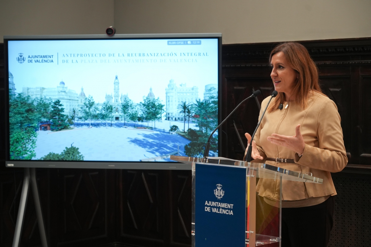 La alcaldesa de València durante la presentación del proyecto. - Foto: AYUNTAMIENTO DE VALÈNCIA La alcaldesa de València durante la presentación del proyecto.