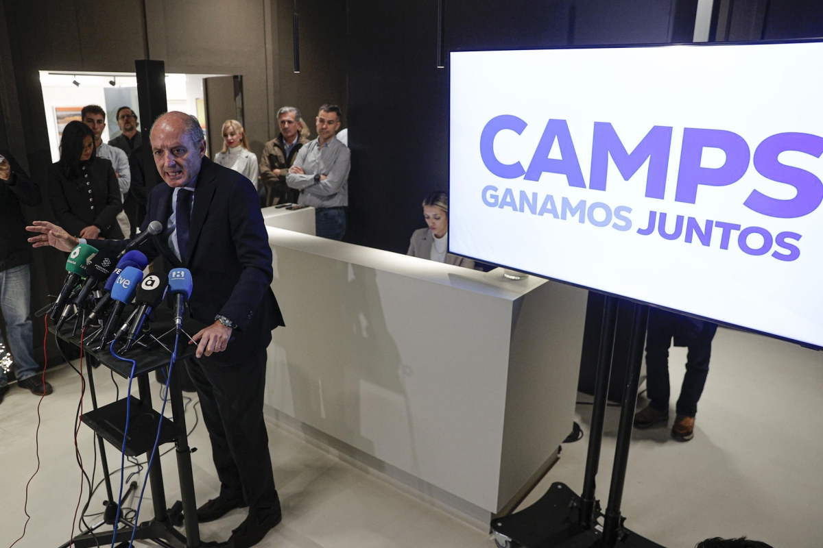 El expresidente de la Generalitat Valenciana Francisco Camps este jueves.