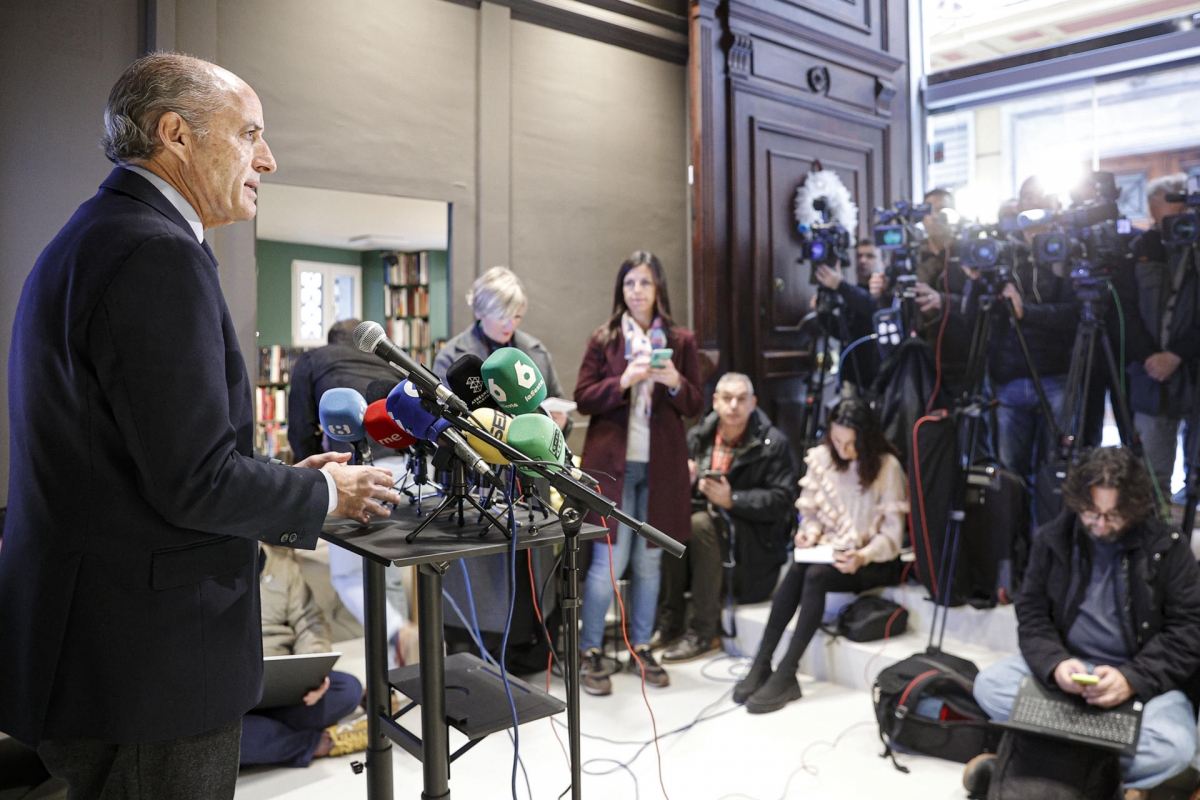 El expresidente de la Generalitat Valenciana Francisco Camps este jueves.