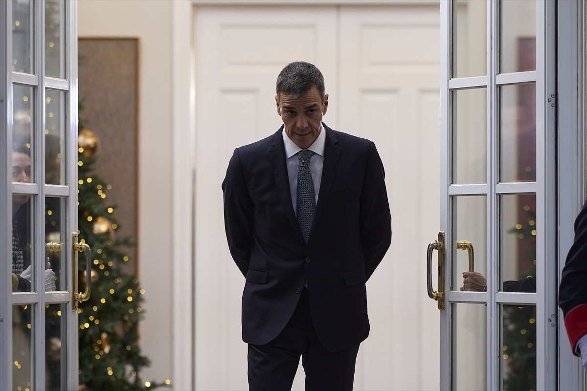 Sánchez, en la Moncloa. - Foto: EP/JESÚS HELLÍN Sánchez, en la Moncloa.