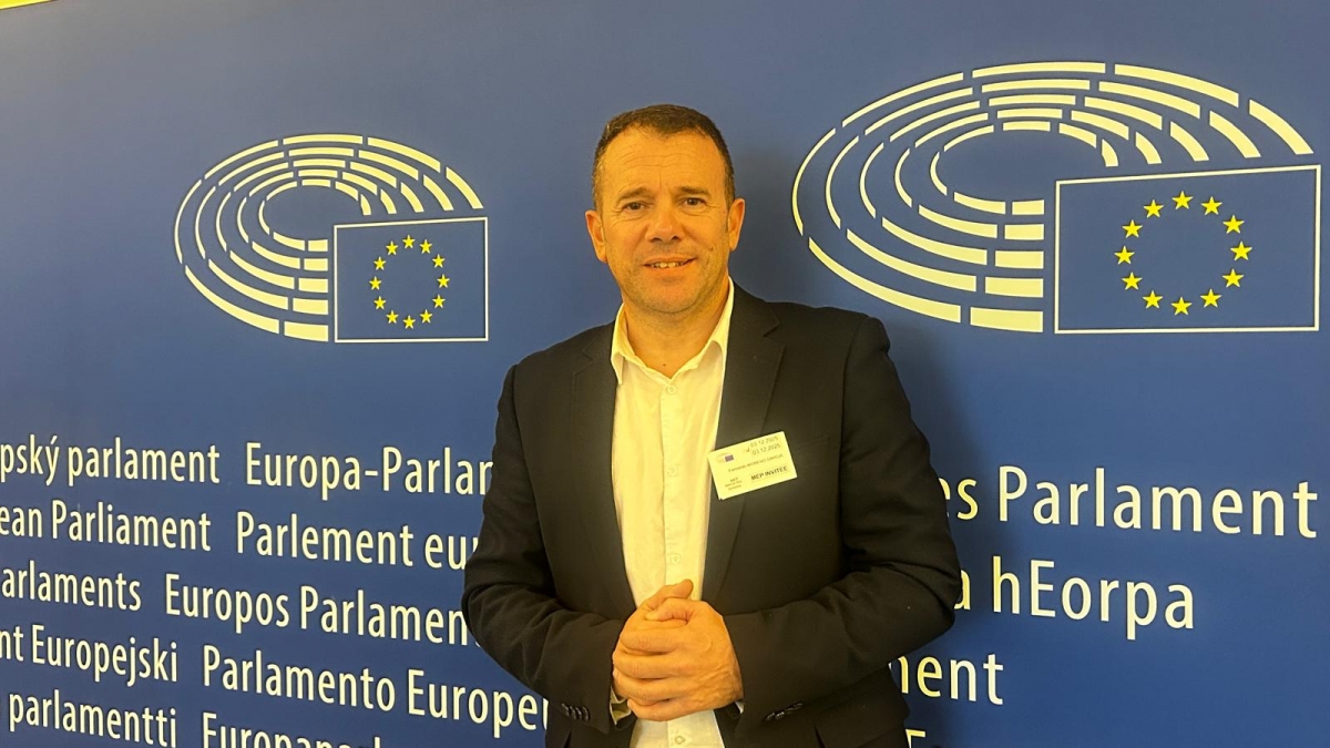 Fernando Moreno, diputado del PSOE, en Bruselas. - Foto: PSRM-PSOE Fernando Moreno, diputado del PSOE, en Bruselas.